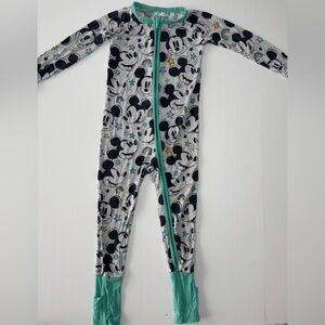 Little Sleepies Mickey Mouse Zippy Size 2T